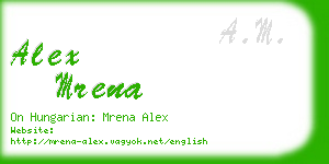 alex mrena business card
